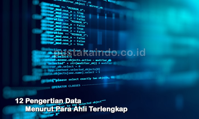 12 Pengertian Data Menurut Para Ahli Terlengkap