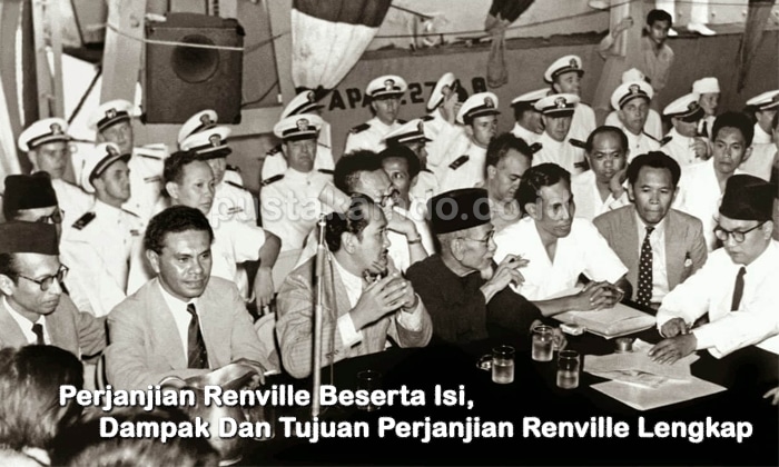 Perjanjian Renville Beserta Isi, Dampak Dan Tujuan Perjanjian Renville Lengkap