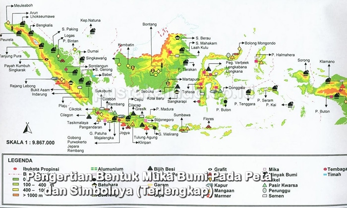 Pengertian Bentuk Muka Bumi Pada Peta dan Simbolnya (Terlengkap)