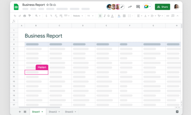 Google Excel Online